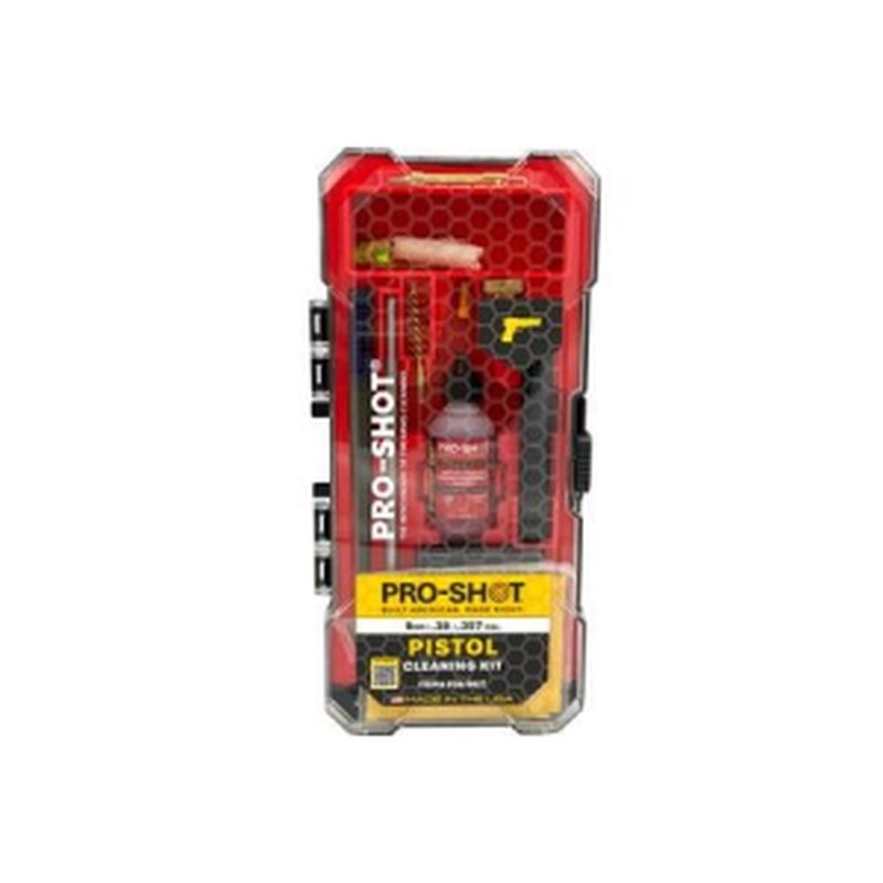 Pro Shot P38/9KIT pistol cleaning kit .38/.357/9mm premium tools case