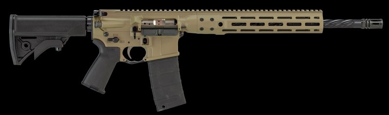 LWRC DI 5.56 NATO 16.10in 30+1 Ambidextrous AR Rifle - FDE/Black