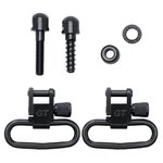 GrovTec Machine Screw & Wood Screw Set, 1.25" Locking Swivels, Black Oxide