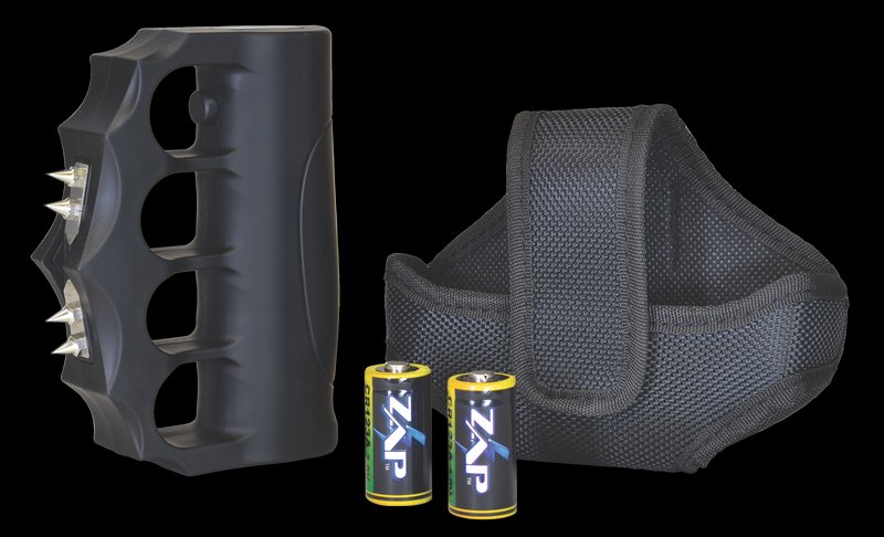 PSP Zap Blast Knuckles Extreme Stun Gun Black Rubber Close Contact Defense