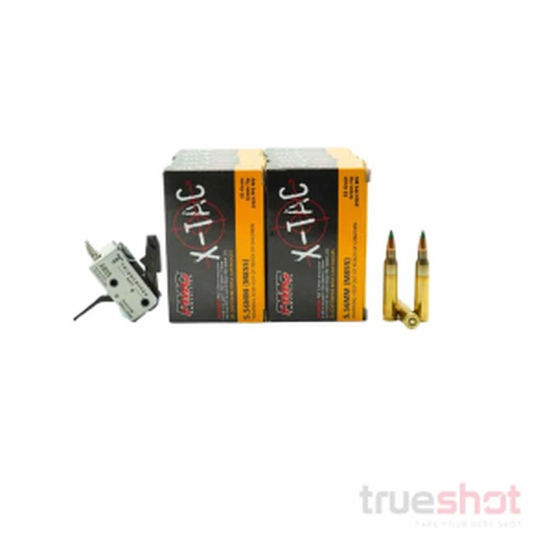TriggerTech Duty Single Stage Flat Drop-In AR-15 Trigger Bundle with Ammo