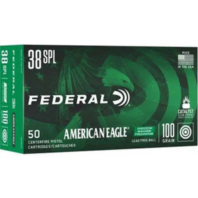 Federal American Eagle 38 Special 100 Grain Lead-Free Ammunition