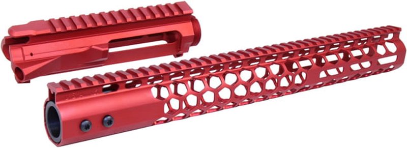 Guntec USA AR-15 Stripped Billet Upper Receiver 15 in Air Lite Series Honeycomb M-LOK Handguard Combo Set