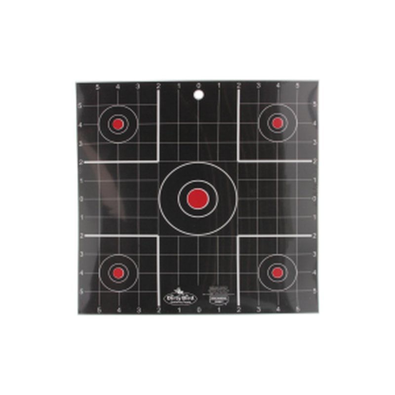 Birchwood Casey 35212 Dirty Bird Sight-In Bullseye Tagboard Hanging 12" Black/Red 12 PK