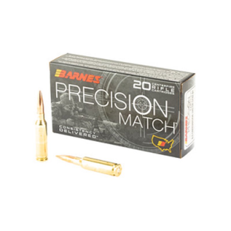 Barnes Bullets 30166 Precision Match 6.5 Creedmoor 140gr OTM Boat Tail Ammo