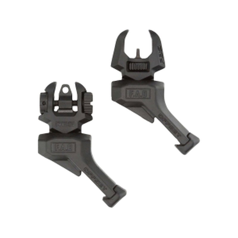 FAB Defense Deployable Front and Rear Sight AR-15 Left Handed Black