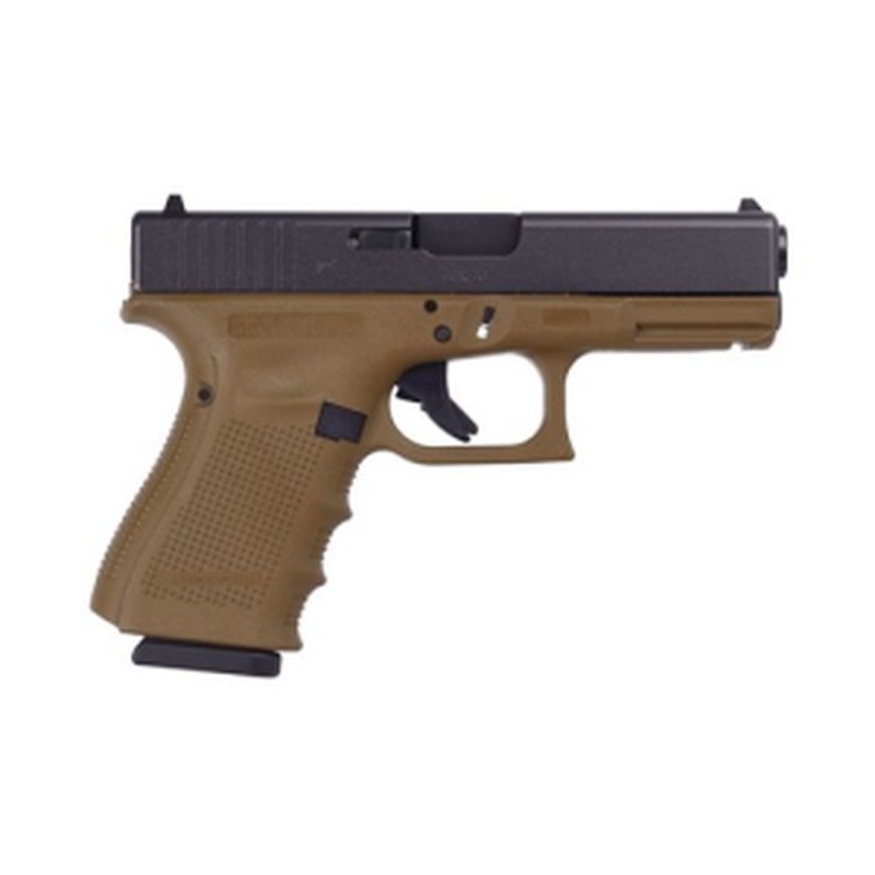 Glock G19 Gen4 FDE 9mm Semi-Auto Pistol