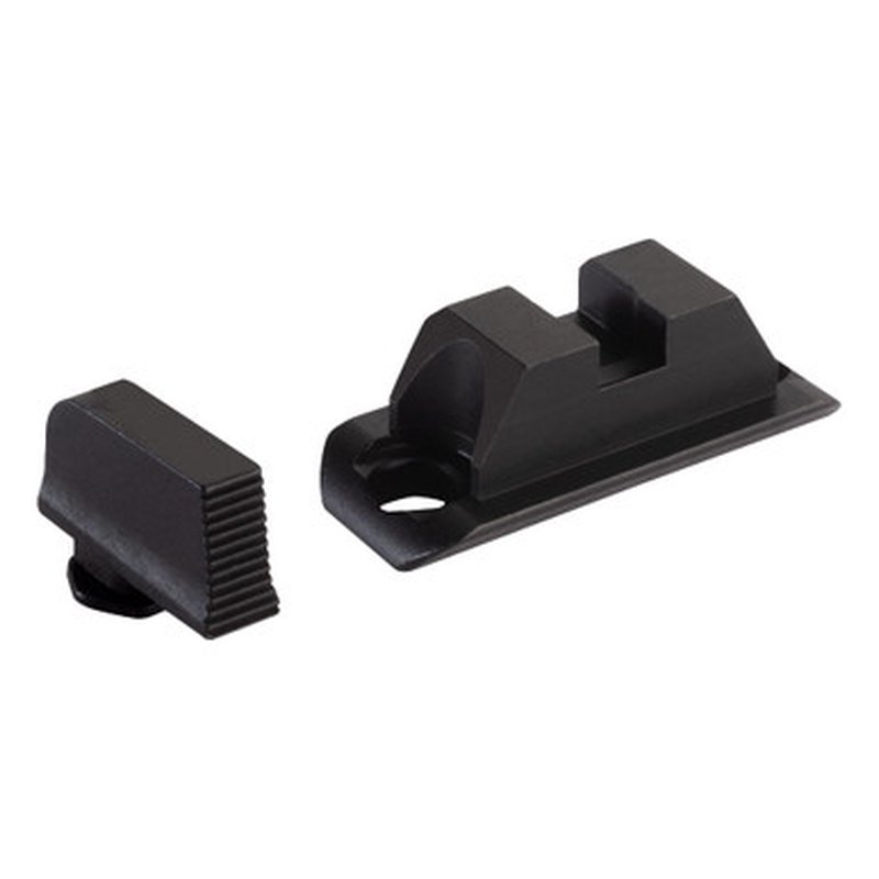 Ameriglo Black Serrated .240\" Front Sight, Flat Black Rear Sight For Glock Gen 5 and 6 9mm/.40, A-Cut/COA, Standard Width AC-429