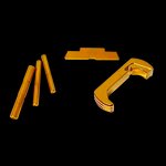 Cross Armory Glock Gen 4 3-Piece Extended Controls Kit Gold Anodized Aluminum Steel CRG4OKGD