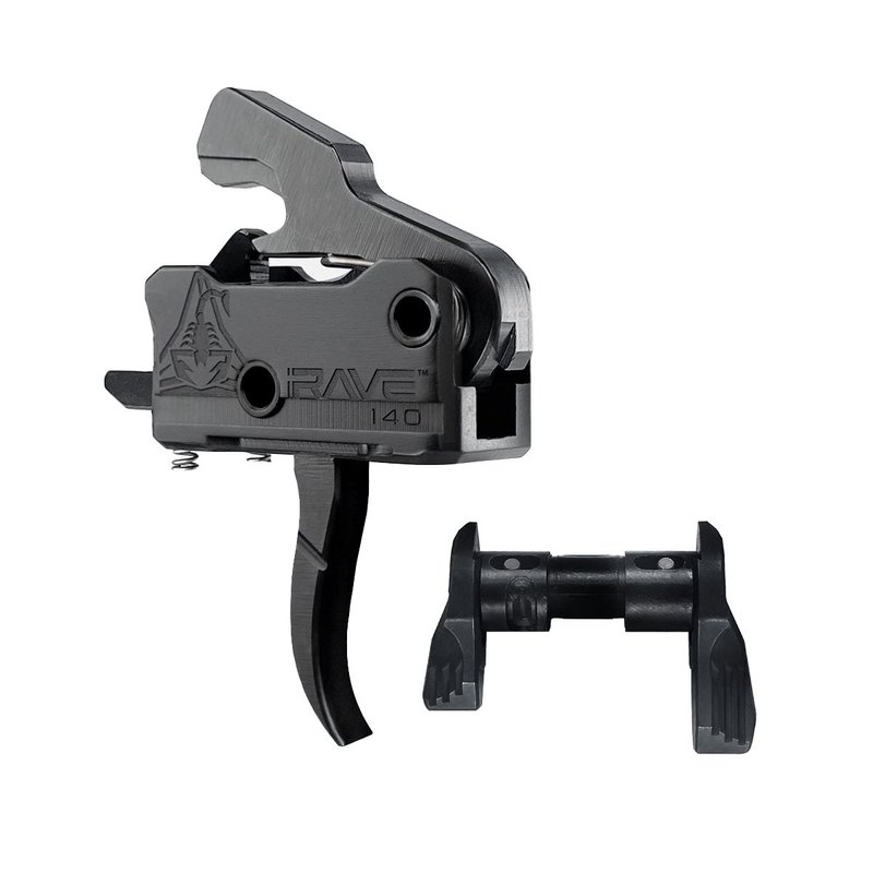 Rise Armament RAVE 140 3.5 lb Curved Super Sporting Trigger Single-Stage Drop-In, Black