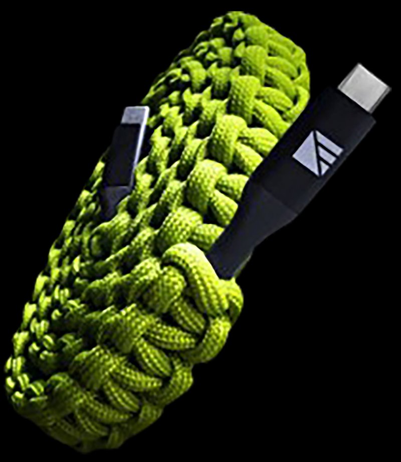 Dark Energy INDCCC03GRGR Green 36" USB-C to USB-C Paracord Charging Cable