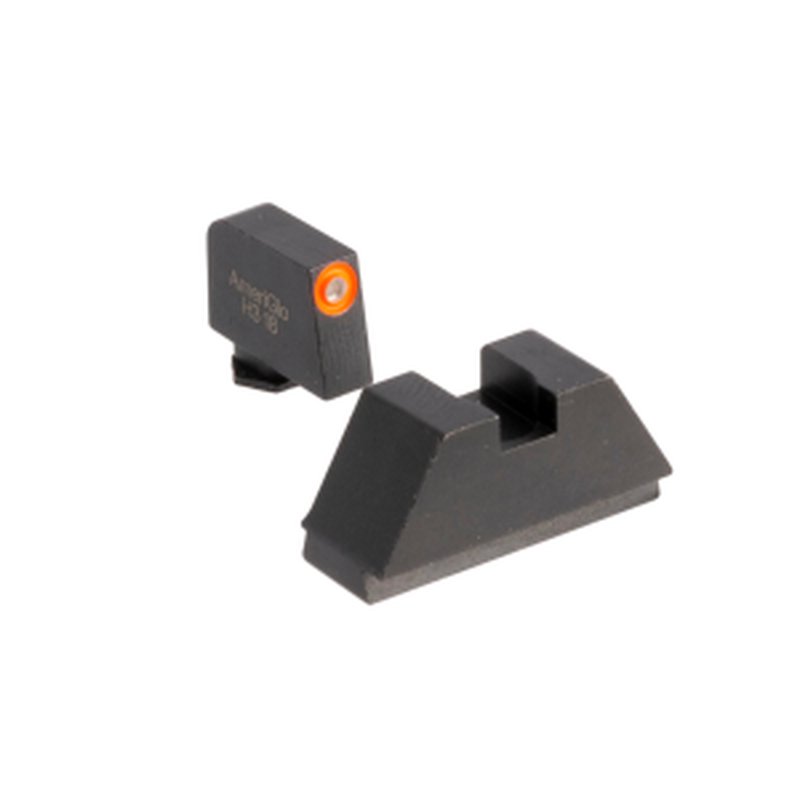 AmeriGlo GL-511 Tall Suppressor Sight Set for Glock Gen 1-5 (Except 42/43) Green Orange
