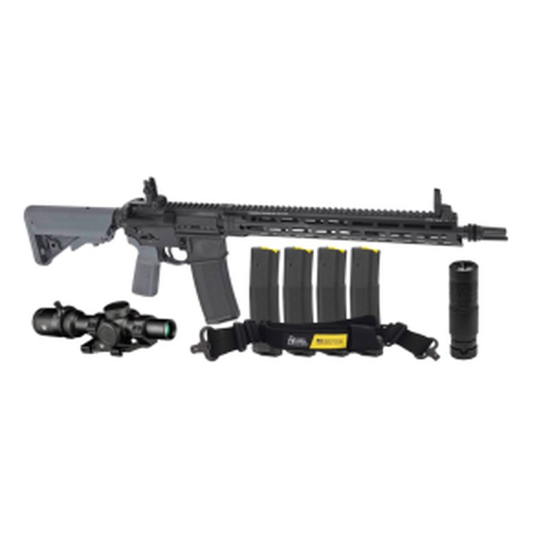Daniel Defense DDM4 V7, 5.56mm, 16" Barrel w/ ASR, 5-32rd Magazines, Venom 1-6 Riflescope, Velos LBP K Supressor, Extra Ready Rifle Package