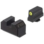 Night Fision Optics Ready Stealth Night Sight Set for Glock 17/19/34 w/ DPP/509t/Acro - Yellow Front Ring/Blank Rear