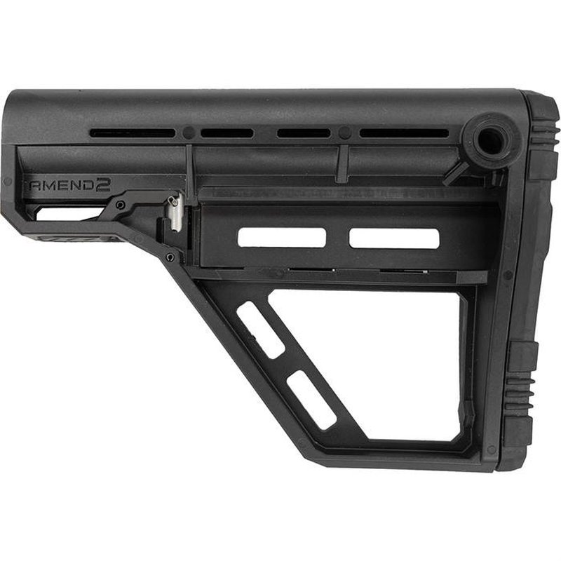 Amend2 M-LOK Carbine Stock Mil-Spec AR-15 Adjustable Black Polymer