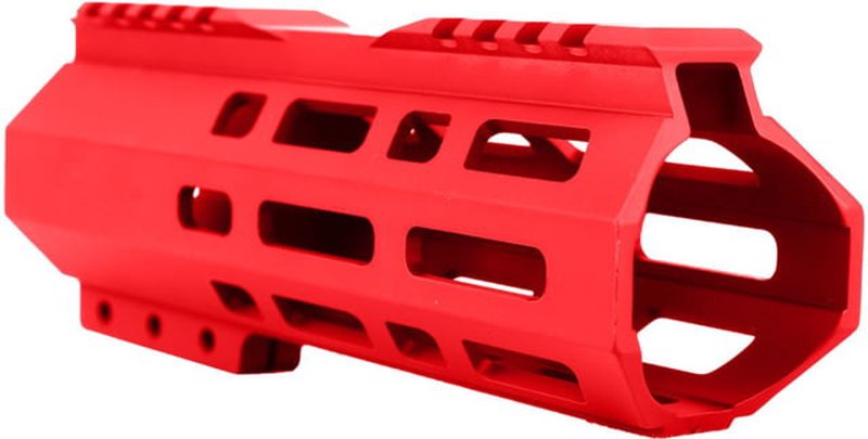 ABC Rifle Company Custom Hybrid Top Cut D Front AR-10 DPMS LR-308 M-LOK Handguard 7in Red