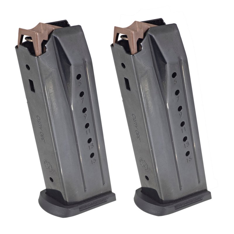 Ruger Security-380 .380 ACP Magazine 15-Round 2-Pack Steel Black 90731
