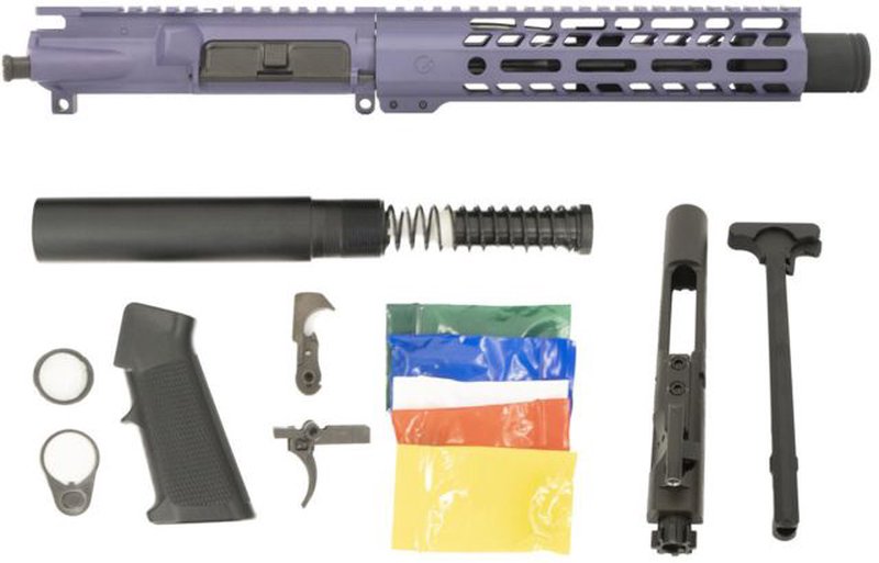 Ghost Firearms Upper Receiver, Pistol Lower Parts Kit, 5.56mm/.223, 10.5in, Carbine , Moly Barrel, 1-7 Twist, 9in M-LOK Free Float Hand Guard, A2 Flash Hider