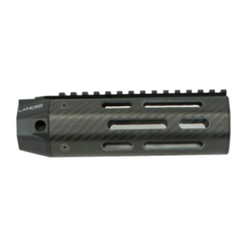 LANCER LCH5 Carbine Length 6" Full Top Rail AR15 Handguard | Black Carbon Fiber
