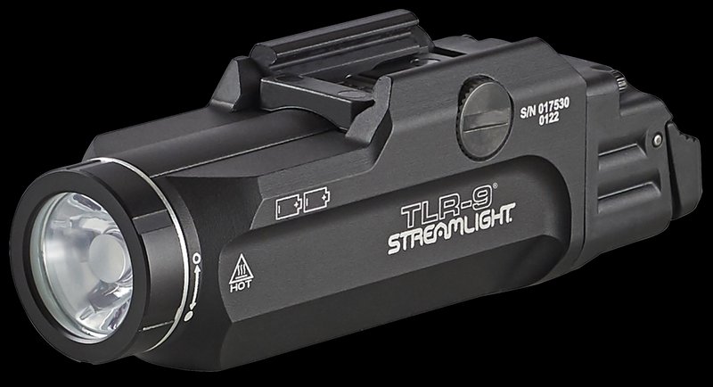 Streamlight 69464 TLR-9 Weapon Light 1000 Lumens Output White 200 Meters Beam Rail Grip Clamp Mount Black Anodized Aluminum