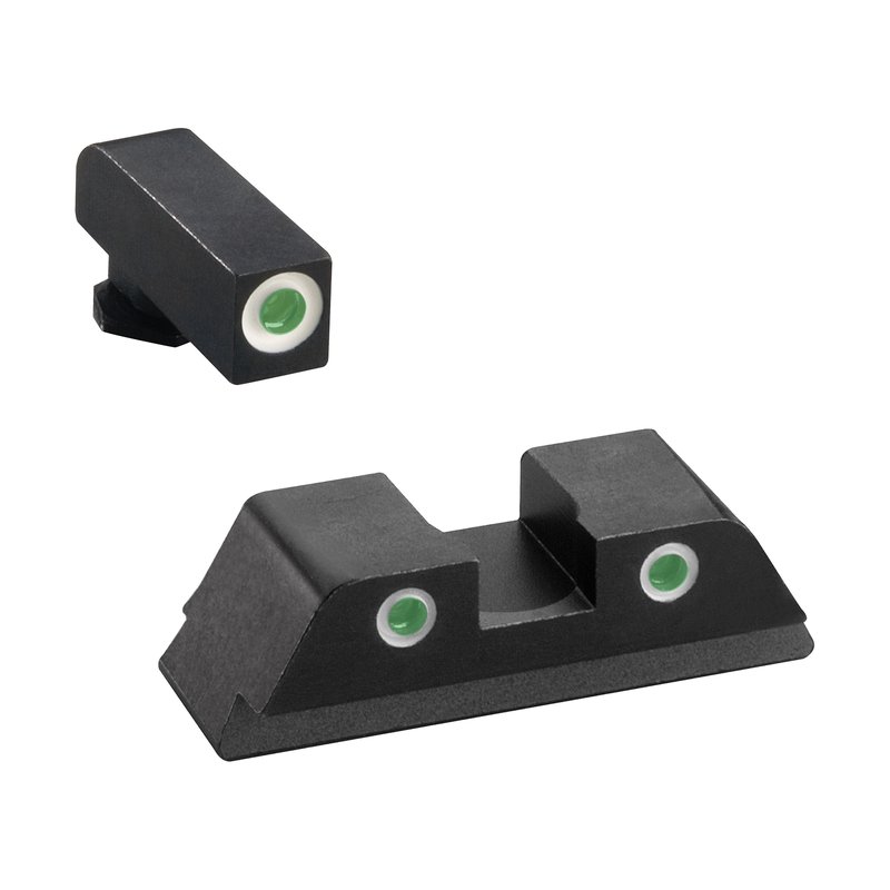 AmeriGlo Classic 3-Dot Night Sight Set for Glock 20/21 | Green Tritium