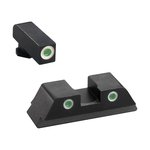 AmeriGlo Classic 3-Dot Night Sights for Glock 17/19, Green/White