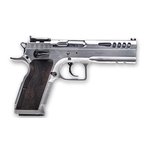 Tanfoglio Defiant Stock Master 4.75in 17+1 9mm Pistol (Hard Chrome) with Fiber Optic Front and SuperSight Rear