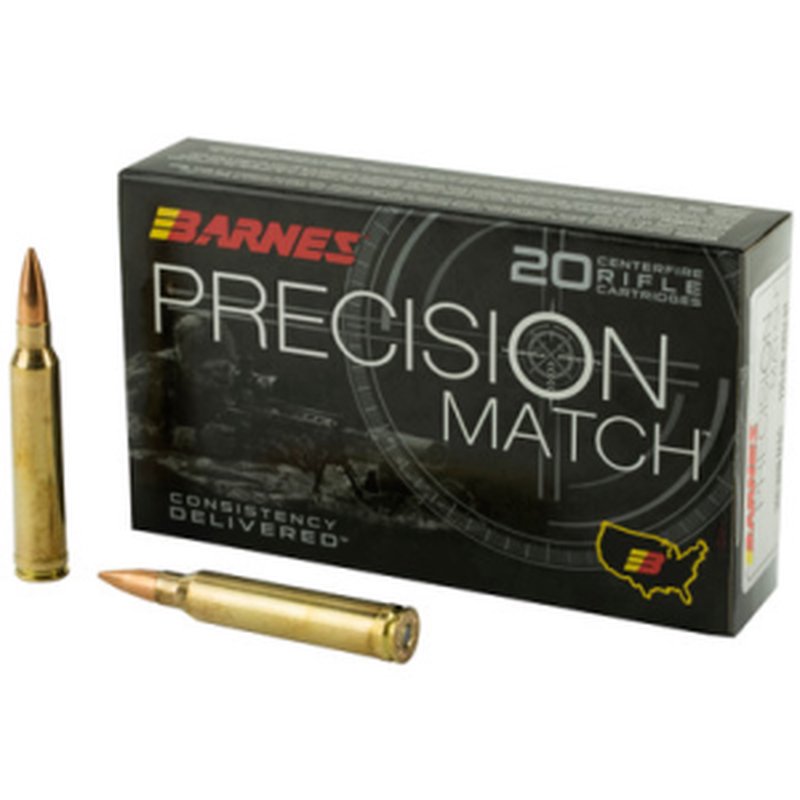Barnes Bullets Precision Match 300 Win Mag 220gr Open Tip Match (20 Rounds)