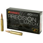 Barnes Bullets Precision Match 300 Win Mag 220gr Open Tip Match (20 Rounds)