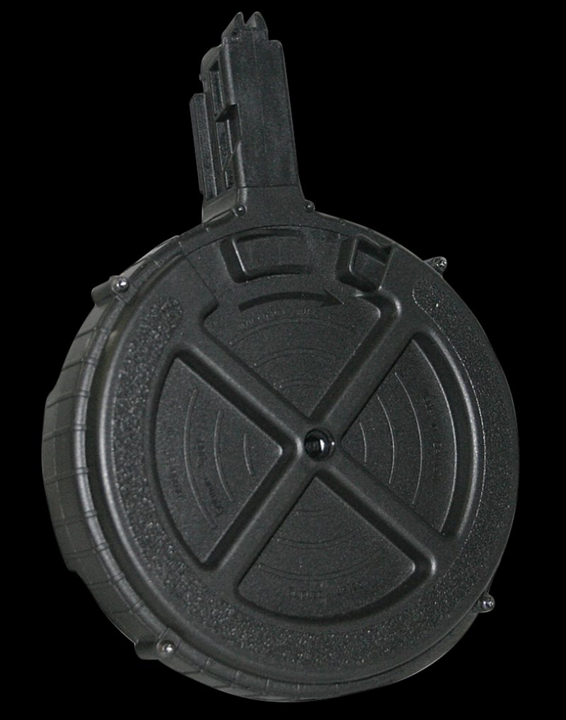 GSG German Sports Guns GSG-16 Rotary Drum Magazine 22 LR 110-Round Polymer