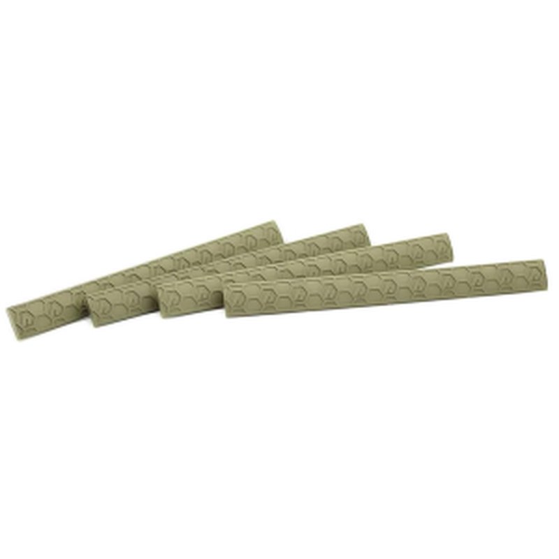 Hexmag WedgeLok KeyMod 7-Slot Rail Covers Polymer FDE 4-Pack