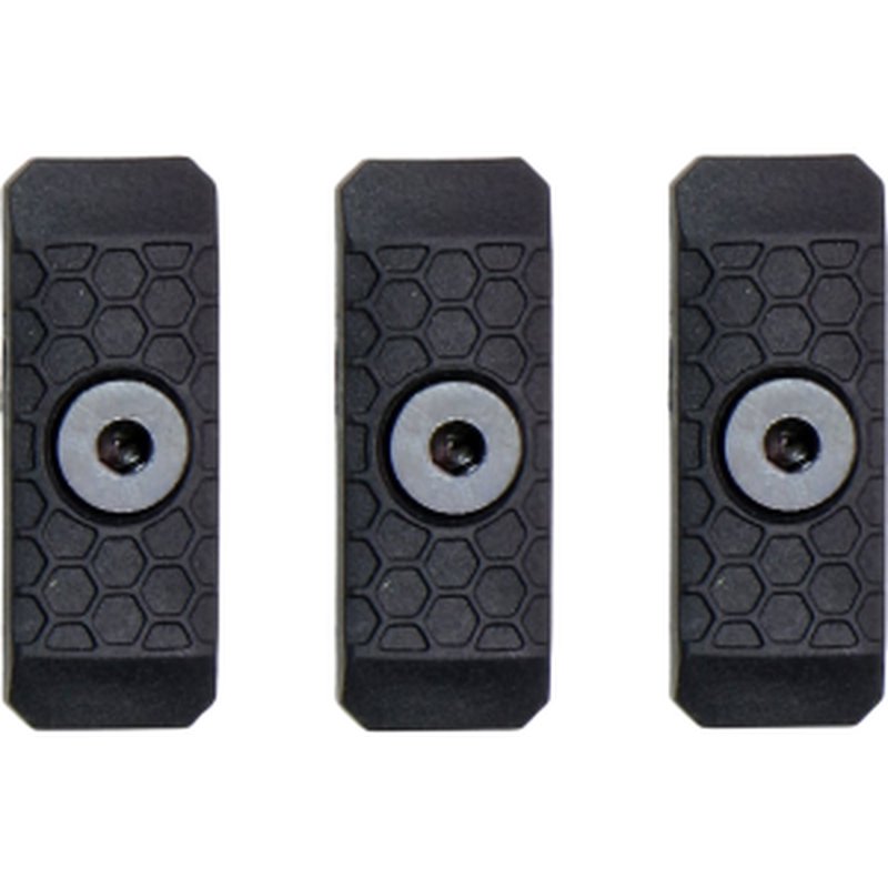Slate Black Industries M-LOK 1-Slot Rail Cover Polymer Black 3PK