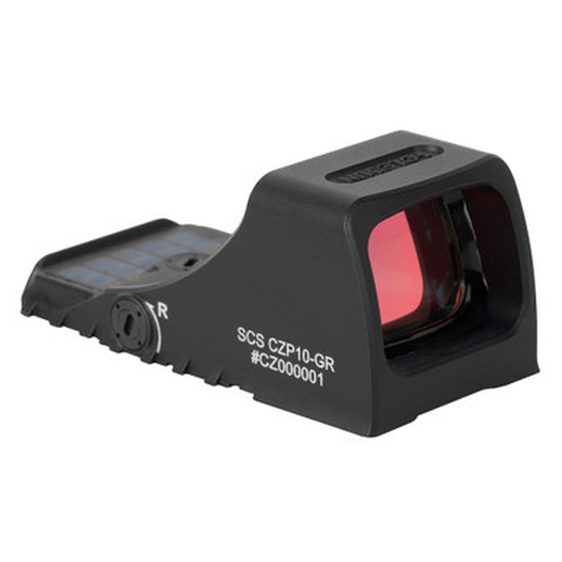 Holosun SCS-P10-GR Multi-Reticle 32MOA Green Circle & 2MOA Dot CZ P10 Pistol Cut Solar-Charging Red Dot Sight