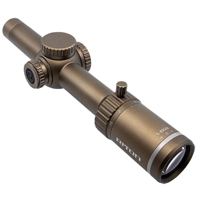 Riton Optics 3T18ASIFDE23 3 Tactix Flat Dark Earth 1-8x24mm 30mm Tube Illuminated OT Reticle