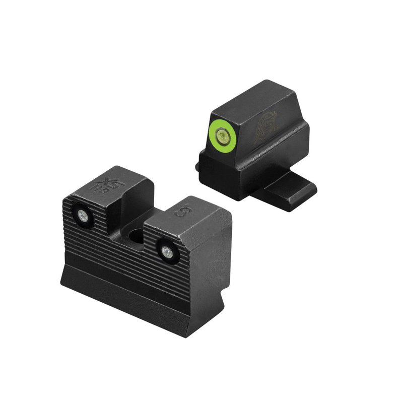 XS Sights R3D 2.0 Night Sight Set - Front/Rear Green/Green High-Visibility Sights for Improved Ac