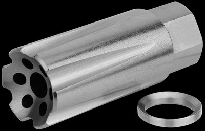 TacFire MZ10209MMSS 9mm Linear Compensator 1/2-36 TPI Stainless Steel