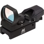 NcStar D4RGB Red/Green Multi-Reticle 1x 24x34mm Obj Unlimited Eye Relief & Field of View 3 MOA Dot 4 Reticle Black