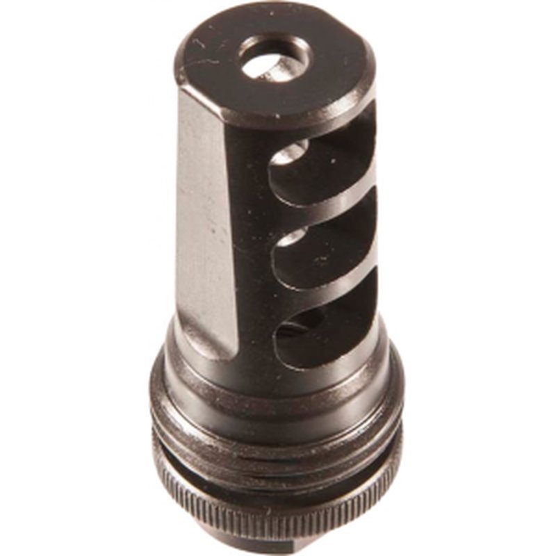 SilencerCo AC142 ASR Muzzle Brake Black Steel with 1/2"-28 tpi Threads for 5.56x45mm NATO