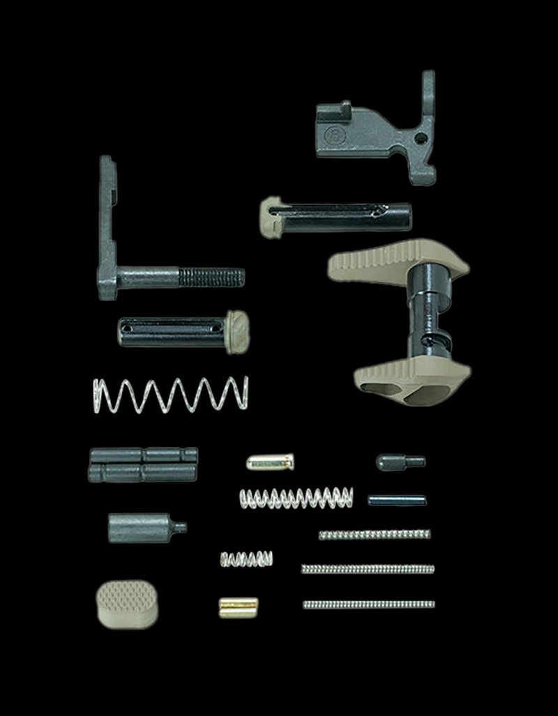 Timber Creek AR Lower Parts Kit Ambidextrous Safety Flat Dark Earth Aluminum ARLPKFDE