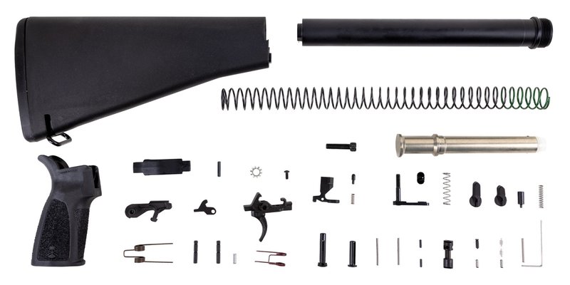 PSA Sabre-15 Lower Build Kit with A1 Stock and Sabre Grip, Black