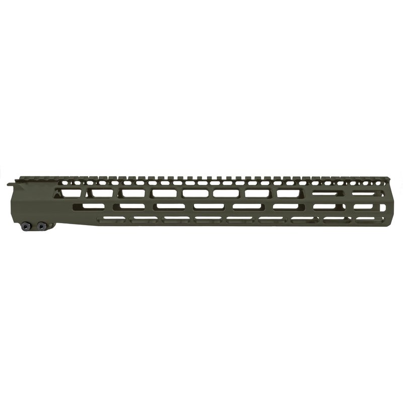 Grey Ghost Precision AR-15 15in M-LOK Free-Float Handguard Picatinny Rail OD Green