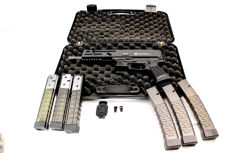 Grand Power Stribog SP9A3 9mm Pistol 8" Threaded Barrel Aluminum Frame