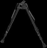 Harris S-25CM-LOK Swivel M-LOK Bipod 13.5-27 in Black Steel Aluminum Rubber Feet