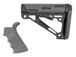 Hogue AR15/M16 Kit Beavertail Grip and OverMold Collapsible Buttstock Blk Gry 15556