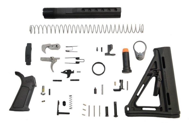 PSA PA10 MOE EPT Lower Build Kit with Overmolded Grip, Black