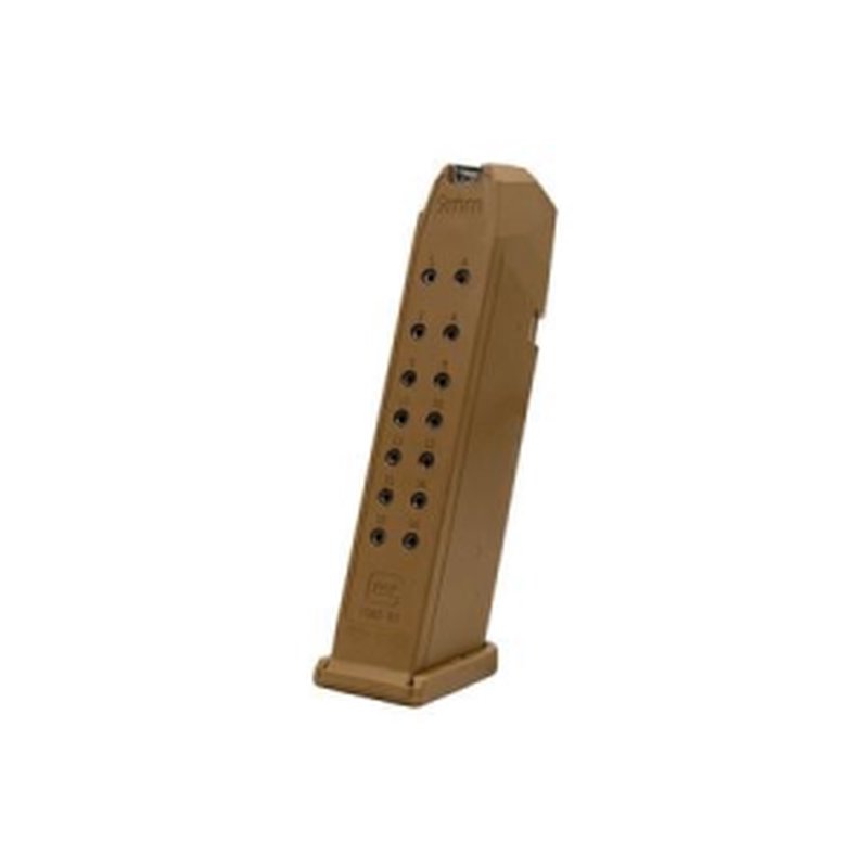 Glock 19X 9mm 17-Round Factory Magazine (Coyote Tan) Glock Compatible