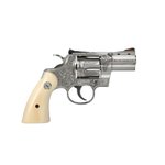Colt Python 357 Magnum Revolver 2.5 Inch Engraved Stainless Holly Grips