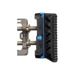 Q LLC Hardass Firm Butt Pad Assembly Stock, Black/Blue, 4.2 oz Weight, 0.8" Thickness