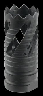TacFire MZ1021 Thread Crown Muzzle Brake 1/2x28 for .223/5.56 Black Oxide