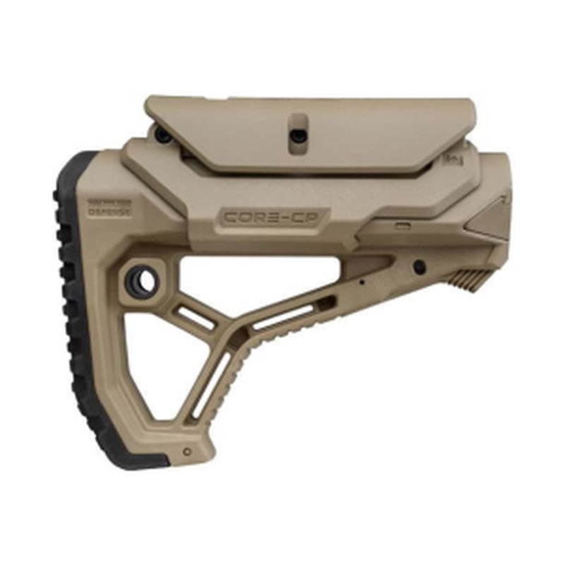 FAB Defense FXGLCORECPT GL-Core CP Buttstock Adjustable Cheekrest Flat Dark Earth Synthetic for AR-15, M4